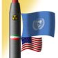 Illustration on the dominance of the U.N in the Obama/Iran nuclear arms deal by Alexander Hunter/The Washington Times