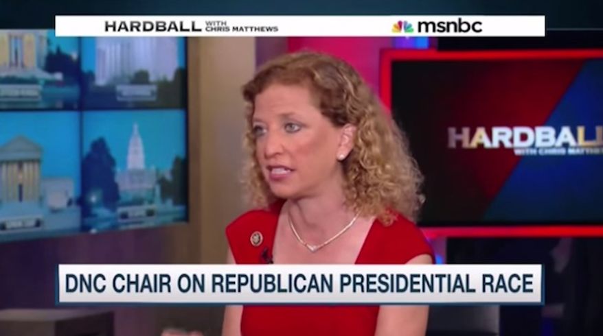 Democratic National Committee Chairwoman Debbie Wasserman Schultz was at a loss for words Thursday night after MSNBC&#39;s Chris Matthews pressed her on the differences between Democrats and socialists. (MSNBC)