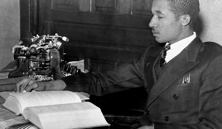 FILE - This December 1938 file photo shows Lloyd Gaines who vanished in 1939 after winning a historic legal fight to attend the University of Missouri’s law school as its first black student. Descendants of Gaines had hoped an FBI cold-case initiative focusing on possible racially motivated deaths from the civil rights era would generate clues about his disappearance. But FBI records obtained by The Associated Press show that his was not among the more than 110 cases reviewed under a Department of Justice initiative and the Emmett Till Unsolved Civil Rights Crime Act. (AP Photo/File)