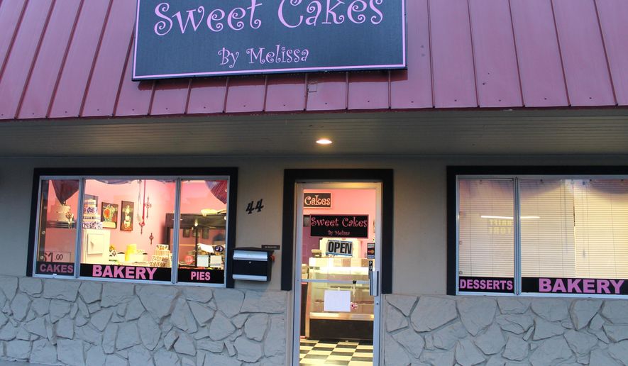 This Feb. 5, 2013, photo shows Sweet Cakes by Melissa in Gresham, Ore. An administrative law judge in April 2015 proposed that the owners of the suburban Portland bakery pay $135,000 to a lesbian couple who were refused service more than two years ago. (Everton Bailey Jr./The Oregonian via AP/ File)