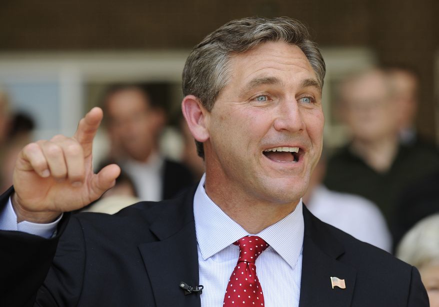 In this May 24, 2012 photo, Texas Republican primary candidate for the U.S. Senate Craig James makes a point during a press conference in Houston. Also vying for the party&#x27;s nomination are Lt. Gov. David Dewhurst, ex-Dallas Mayor Tom Leppert and Ted Cruz. (AP Photo/Pat Sullivan/File)