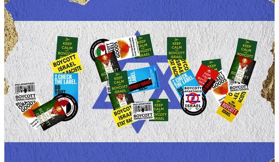 Illustration on the real nature of the BDS movement by Alexander Hunter/The Washington Times