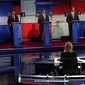 Seven GOP presidential candidates who didn&#39;t make the cut to be in the first prime-time debate later Thursday took to the stage for what was called the &quot;kiddie&#39;s table&quot; debate. (Fox News)