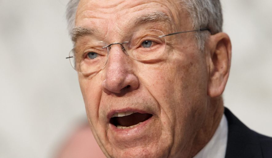 Senate Judiciary Committee Chairman Chuck Grassley, the Iowa Republican who has emerged as a key watchdog on Obamacare, said some exchange customers could intentionally misestimate their earnings, breach the cap and then avoid having to pay it all back. (Associated Press)