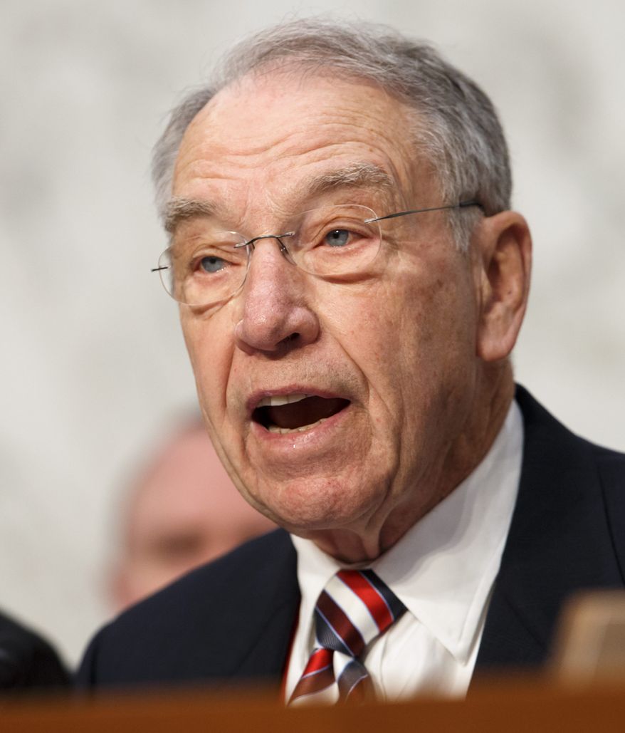 Senate Judiciary Committee Chairman Chuck Grassley, the Iowa Republican who has emerged as a key watchdog on Obamacare, said some exchange customers could intentionally misestimate their earnings, breach the cap and then avoid having to pay it all back. (Associated Press)