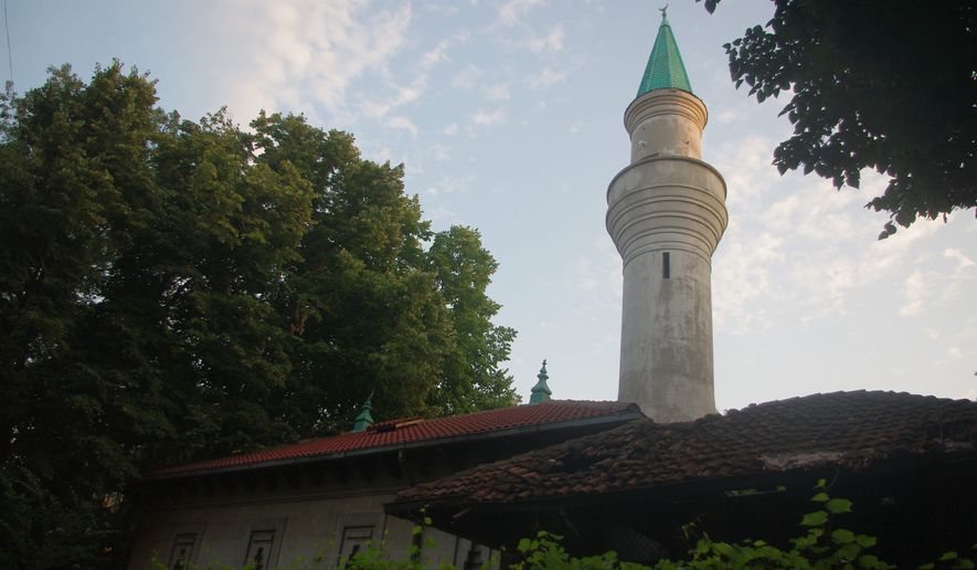 sanctuary: Bucharest, Romania&#39;s oldest mosque, opened in 1906, may be joined by a new worship space, although the plan is facing backlash against Turkish immigration and concerns over terrorism. (Vlad Odobescu/Special to The Washington Times)