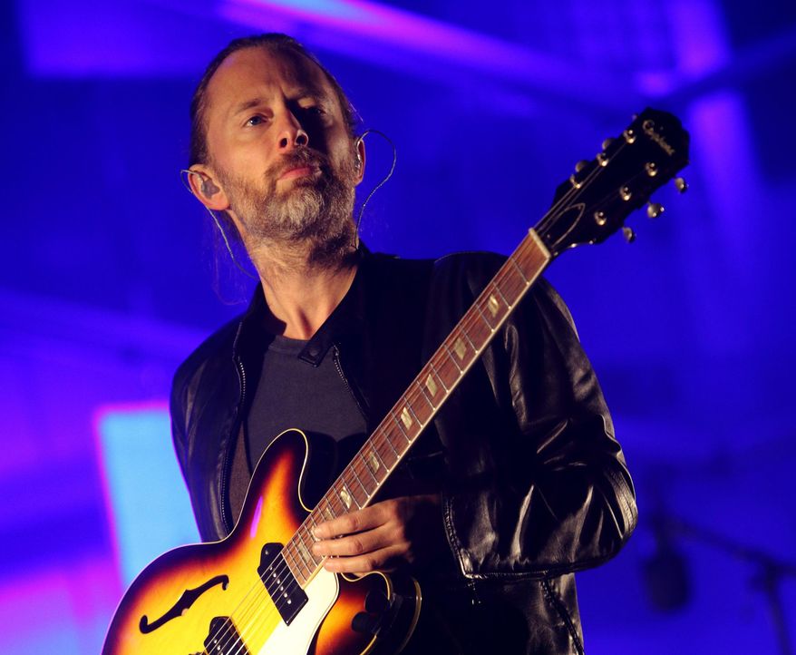In this Oct. 6, 2013, file photo, Thom Yorke performs at the 2013 Austin City Limits Music Festival in Austin, Texas. Yorke is going Broadway, as he’s written original music for the upcoming revival of the play "Old Times," by Harold Pinter. (Photo by John Davisson/Invision/AP, File)