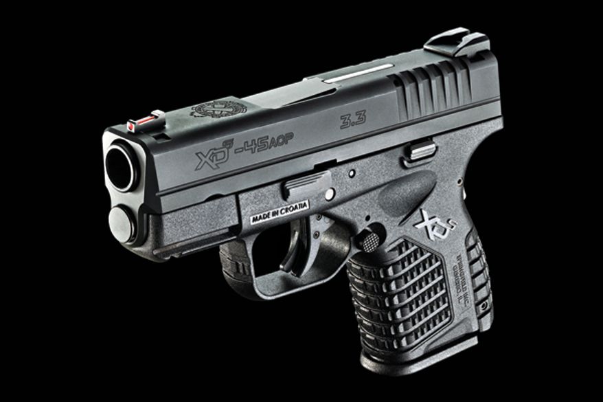 The .45 Springfield XD-S measures only 6.3 inches in length, 4.4 inches in height and 1 inch in overall width.