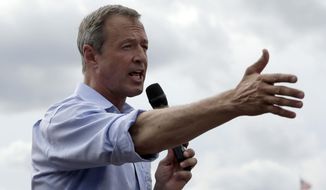 Democratic presidential candidate, former Maryland Gov. Martin O&#39;Malley, speaks at the Iowa State Fair Thursday, Aug. 13, 2015, in Des Moines. (AP Photo/Charlie Riedel) ** FILE **