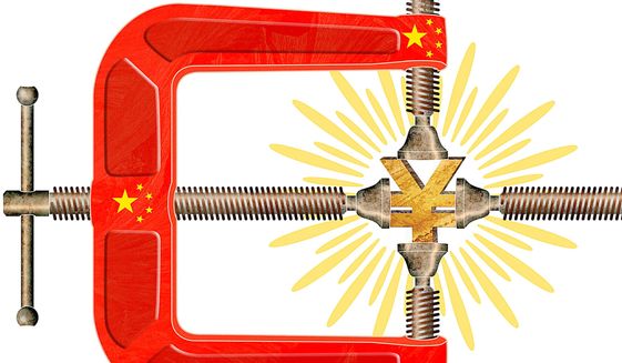 China Devalues the Yuan Illustration by Greg Groesch/The Washington Times