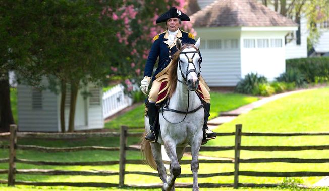 The Colonial Williamsburg Foundation has sent its official George Washington impersonator and his horse to Iowa with a message of civility for voters.