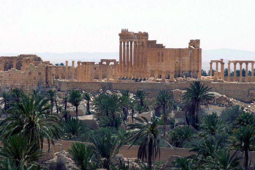This file photo released on Sunday, May 17, 2015, by the Syrian official news agency SANA, shows the general view of the ancient Roman city of Palmyra, northeast of Damascus, Syria. The rampage by the Islamic State, targeting priceless cultural artifacts often spanning thousands of years, has sparked global outrage and accusations of war crimes. (SANA via AP, File)