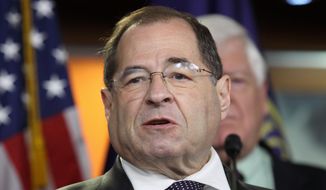 In this June 16, 2015, file photo, Rep. Jerrold Nadler, D-N.Y., speaks during a news conference on Capitol Hill in Washington. (AP Photo/Lauren Victoria Burke, File)