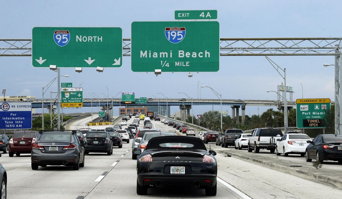 NextImg:Driver dead and nine injured after eight car pileup on I-95 near Miami