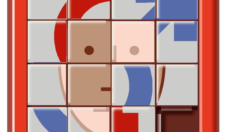 Illustration on the confusion of race and gender standards by Alexander Hunter/The Washington Times