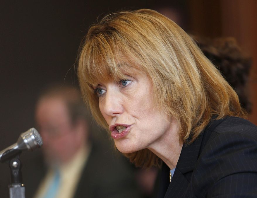 FILE - In this Feb. 17, 2015 file photo, New Hampshire Gov. Maggie Hassan speaks in Concord, N.H. Facing ongoing drug addiction problems buoyed by a lack of access to treatment, Hassan has ordered a review of the state's licensing procedures for treatment facilities. While some treatment facilities want to expand, they're hitting roadblocks in the form of regulations and, sometimes, community pushback. (AP Photo/Jim Cole, File)