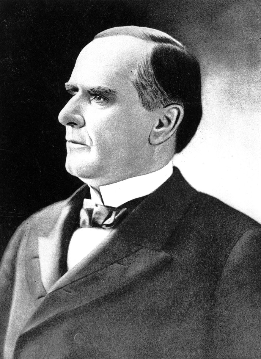 FILE - In this undated file photo, William McKinley, 25th President of the United States. He was inaugurated in 1897, and again in 1901 just prior to being assassinated on Sept. 6, 1901. Even before he arrived on a historic trip to Alaska, President Barack Obama was making waves over his decision to rename its famed Mount McKinley, named for President McKinley, as Denali, a move applauded in Alaska and derided more than 3,000 miles away in Ohio. (AP Photo, File)