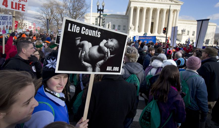 March for Life holds a rally and march each year to protest the Supreme Court&#39;s landmark 1973 Roe v. Wade decision that declared a constitutional right to abortion. (Associated Press Photo/File)