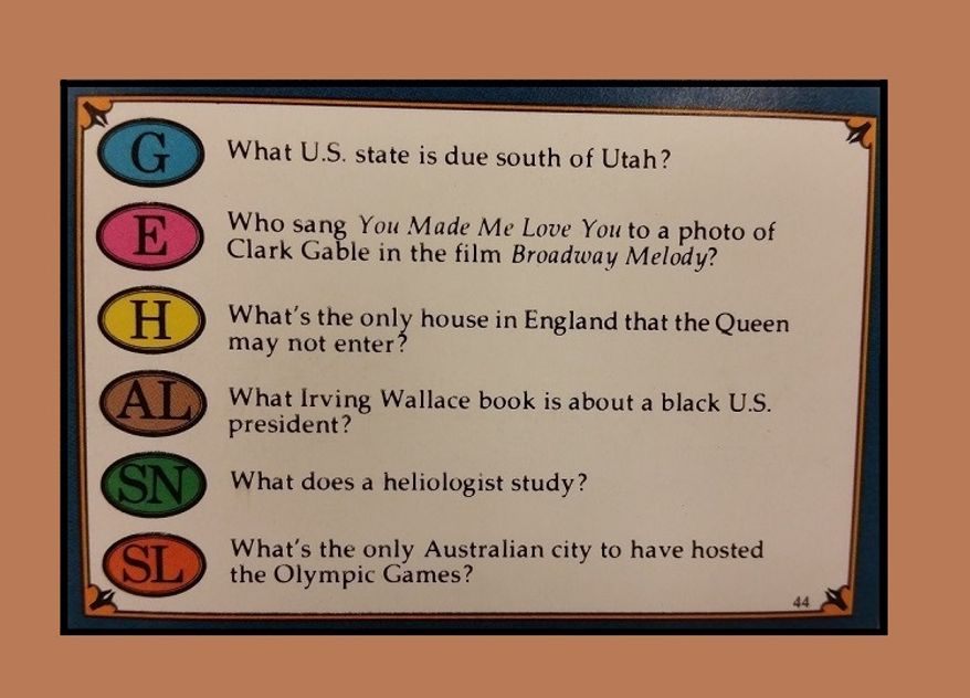 Category: ART & LITERATURE Question: What Irving Wallace book is about a black U.S. president?