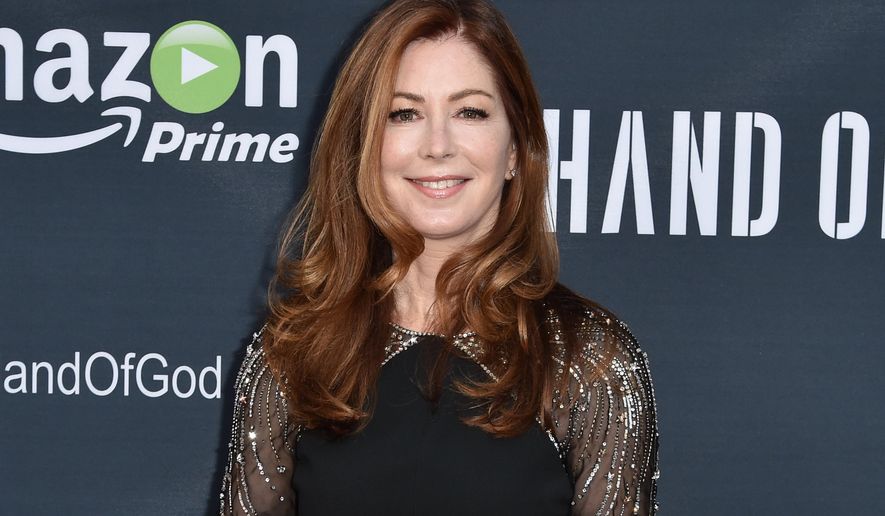 FILE - In this Aug. 19, 2015 file photo, Dana Delany arrives at the premiere of "Hand of God" in Los Angeles. Delany plays the exasperated wife of a man, played by Ron Perlman, who seems to be having a breakdown while their son lies in a coma. (Photo by Rob Latour/Invision/AP, File)