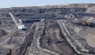 This photo taken April 23, 2015, shows the Colowyo Coal Mine near Craig, Colo. Federal regulators have recommended that the mine, which has been threatened with closure partly over its impacts on climate change, remain open for now. (Patrick Kelly/Craig Daily Press via AP)
