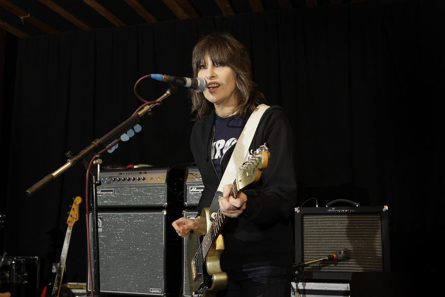 Chrissie Hynde, lead singer of the Pretenders, during rehearsals at John Henry's Studio in north London on Jan. 22, 2009. (Associated Press) **FILE**