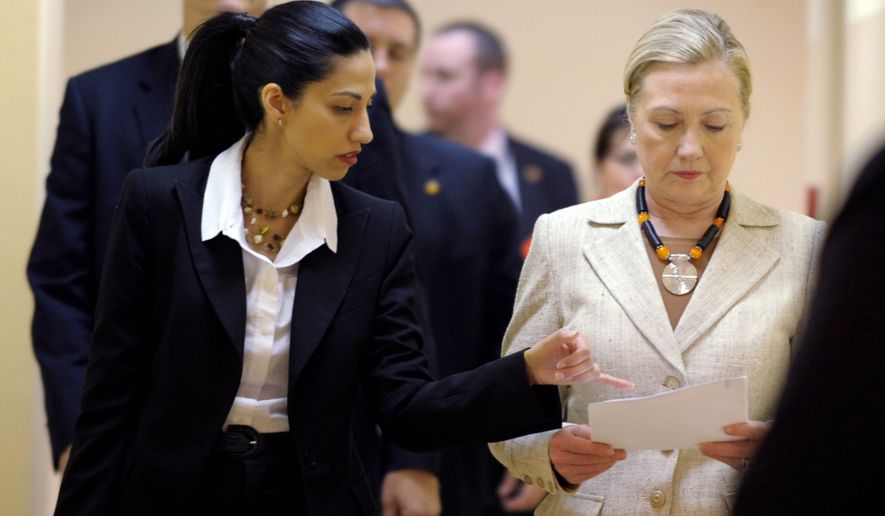 Huma Abedin, a longtime assistant to Hillary Rodham Clinton, has been under investigation for a $33,000 payout from the State Department. (Associated Press)