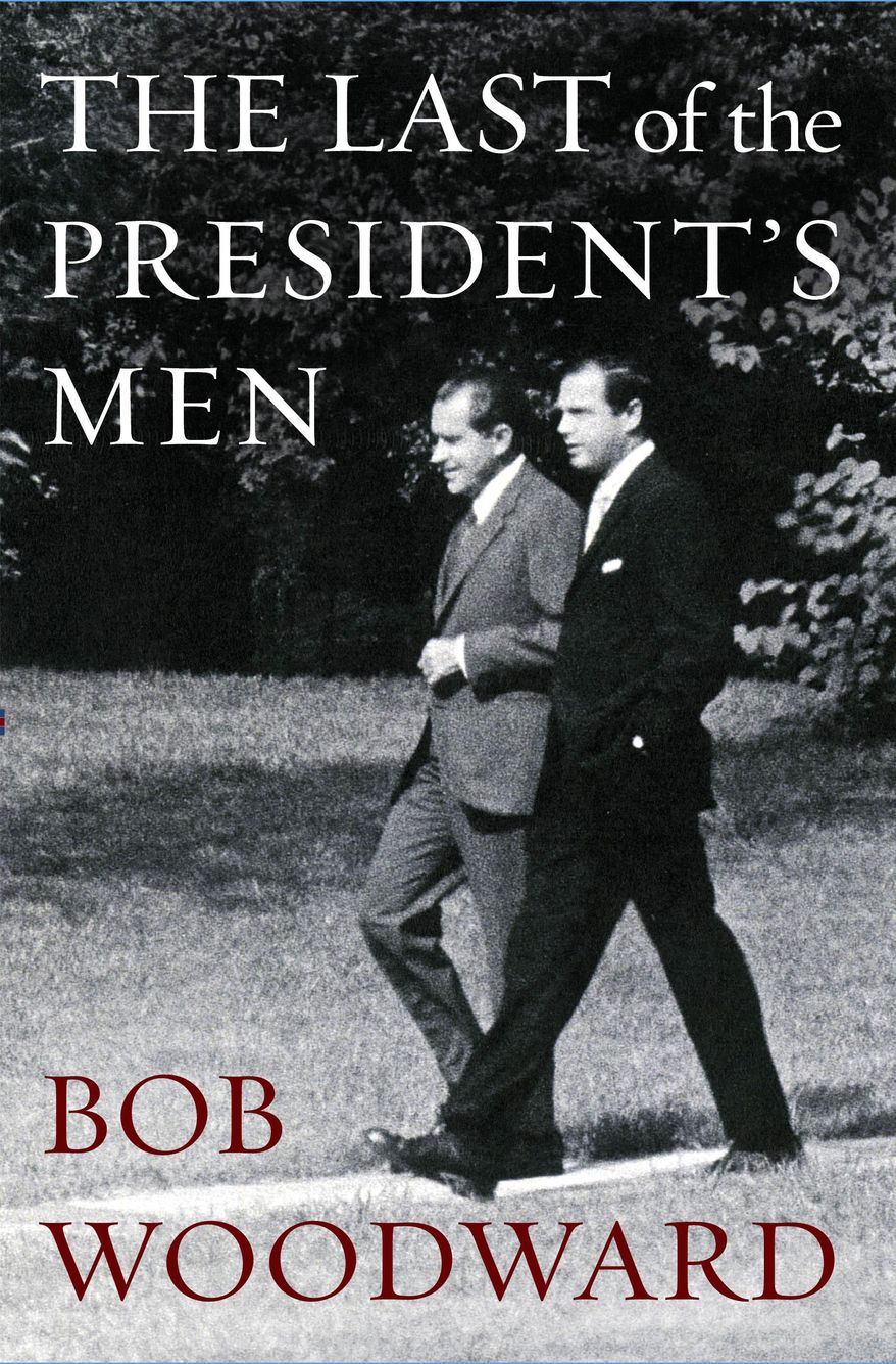 This photo provided by Simon & Schuster shows the cover of the book "The Last of the President's Men" by author Bob Woodward. (Simon & Schuster via AP)
