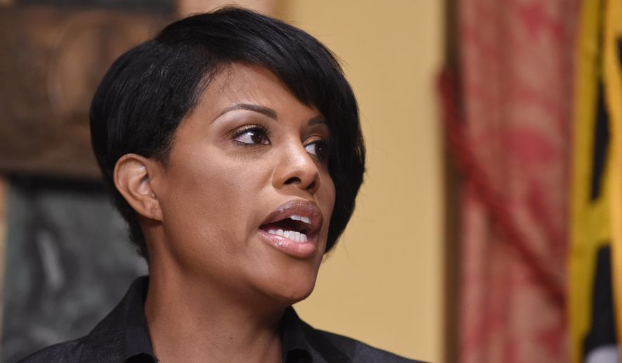 Baltimore Mayor Stephanie Rawlings-Blake announces that she will not seek re-election next year, during a news conference on Friday, Sept. 11, 2015 in Baltimore. (Kenneth K. Lam/The Baltimore Sun via AP) ** FILE **