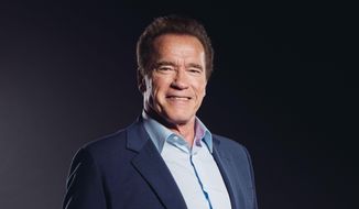 In this March 22, 2015, file photo, Arnold Schwarzenegger poses for a portrait during press day for &amp;quot;Terminator Genisys&amp;quot; in Los Angeles. Schwarzenegger will try to fill Donald Trump’s shoes on “The Celebrity Apprentice.” NBC announced Monday, Sept. 14, that the movie star and two-term governor is the new host of the competition show, which will return to the network for the 2016 television season. (Photo by Casey Curry/Invision/AP, File)