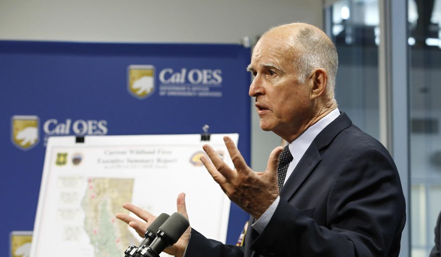 California Gov. Jerry Brown. (AP Photo/Rich Pedroncelli) ** FILE **