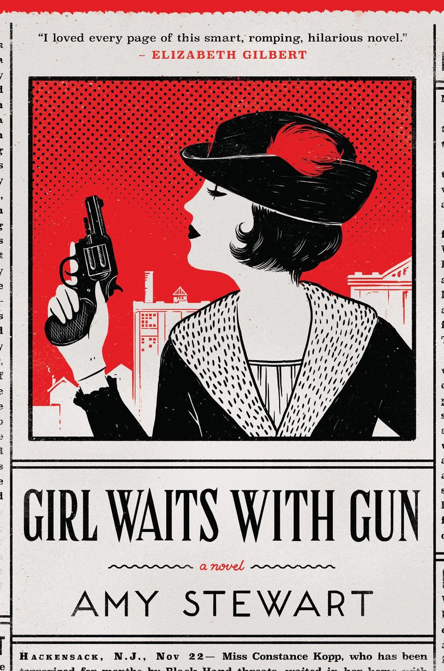 This photo provided by Houghton Mifflin Harcourt shows the cover of the book "Girl Waits With Gun" by author Amy Stewart. (Houghton Mifflin Harcourt via AP)
