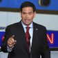 Republican presidential candidate, Sen. Marco Rubio, R-Fla., speaks during the CNN Republican presidential debate at the Ronald Reagan Presidential Library and Museum on Wednesday, Sept. 16, 2015, in Simi Valley, Calif. (AP Photo/Mark J. Terrill) ** FILE **