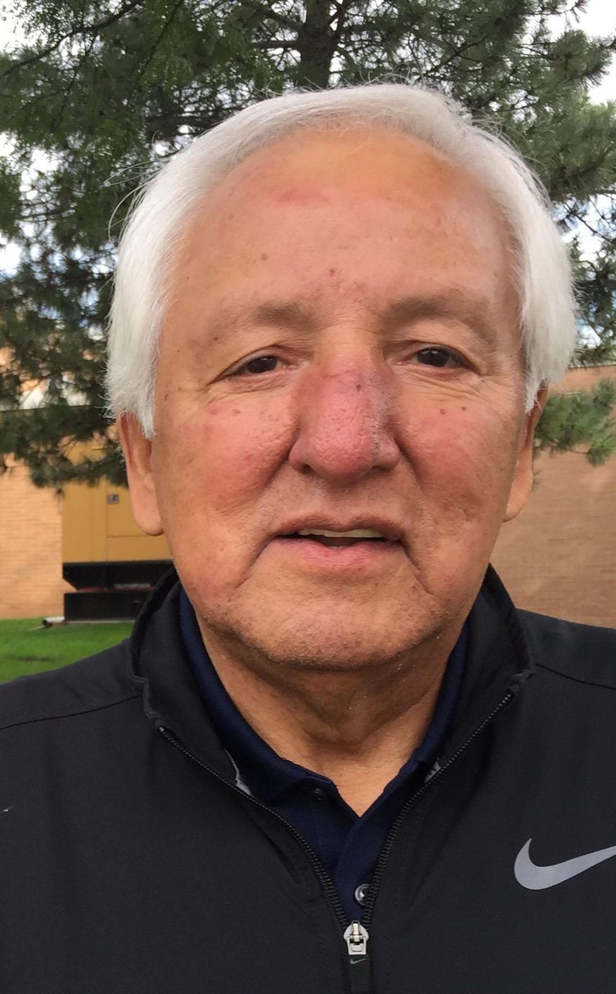 This Sept. 10, 2015 photo shows Bruce Renville in Sioux Falls, S.D. The Tribal Council suspended Renville earlier this month for ordering a surprise mass drug testing of hundreds of tribal government employees, calling it a misuse of power. The council will hold a hearing Friday on whether to remove him from office. (Steve Young/The Argus Leader via AP) NO SALES; MANDATORY CREDIT