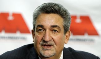 Washington Mystics majority owner, chairman and chief executive officer Ted Leonsis speaks during a WNBA basketball news conference announcing the hiring of head coach and general manager Mike Thibault, Tuesday, Dec. 18, 2012, in Washington. (AP Photo/Alex Brandon) ** FILE **