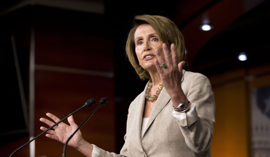 House Minority Leader Nancy Pelosi, California Democrat, speaks during her weekly news conference on Capitol Hill in Washington on Sept. 10, 2015. (Associated Press) **FILE**