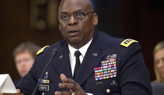 In this Sept. 16, 2015, photo, U.S. Central Command Commander Gen. Lloyd Austin III, testifies on Capitol Hill in Washington. The Obama administration is preparing a major overhaul of its failed effort to train thousands of moderate Syrian rebels to fight the Islamic State group, shifting from preparing rebels for frontline combat to a plan to embed them with established Kurdish and Arab forces in northeastern Syria, U.S. officials said. The discussion of a new approach comes a day after Austin, told Congress that the $500 million effort to train 5,000 moderate Syrian rebels in a year had yielded &quot;four or five&quot; new fighters after another 50 or so were captured, wounded or fled in their first encounter with extremist militants. (AP Photo/Pablo Martinez Monsivais)