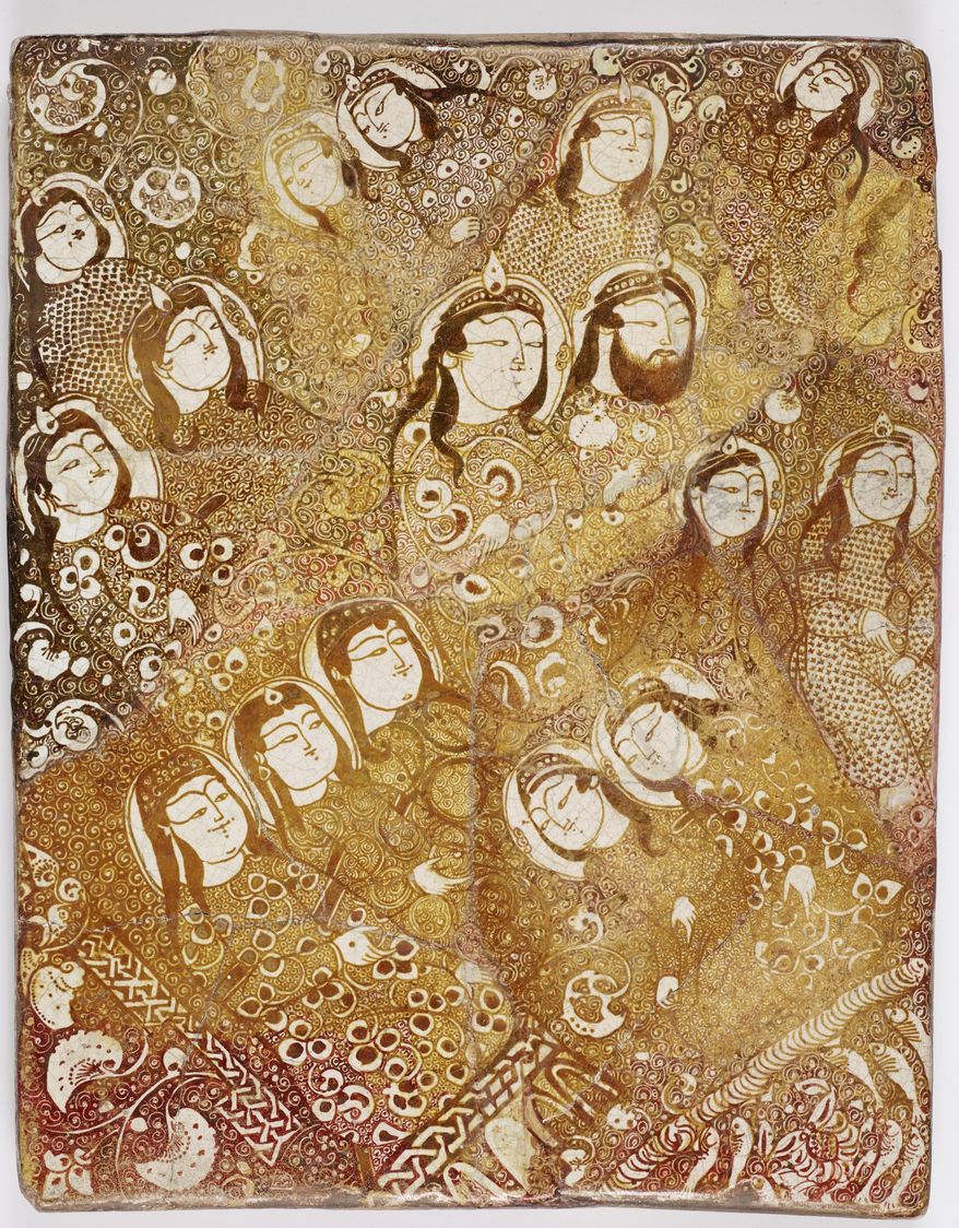 This image courtesy of the Dallas Museum of Art shows Tile with Lustre-Painted Decoration from Iran, 12th-13th century, made of ceramic. A new show at the Dallas Museum of Art features works from a rarely-exhibited private collection of Islamic art. The exhibit features more than 50 works from the Keir Collection, which has started arriving in Dallas this year on a 15-year loan. (The Keir Collection of Islamic Art on loan to the Dallas Museum of Art, via AP)