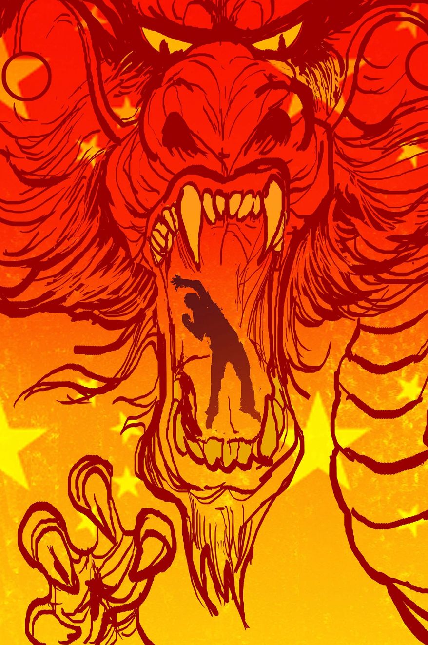 Illustration on Chinese human rights violations by Paul Tong/Tribune Content Agency