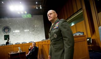 Lt. Gen. Robert Neller, the newly appointed Marine Corps commandant, was given a pass on questions regarding punishment doled out to a Marine whistleblower. (Associated Press)