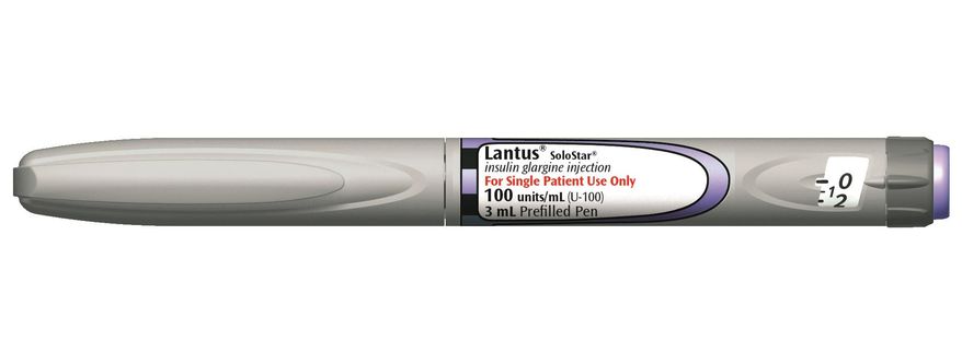 This product image provided by Sanofi shows Lantus SoloStar, the French drugmaker's once-daily insulin in a pen-like injector. Sanofi on Monday, Sept. 28, 2015 said it settled a lawsuit over patents for Lantus SoloStar that allows rivals Eli Lilly and Co. and German drugmaker Boehringer Ingelheim GmbH to sell their version, Basaglar in their Kwikpen device, in the U.S. starting Dec. 15, 2016. (Sanofi via AP)