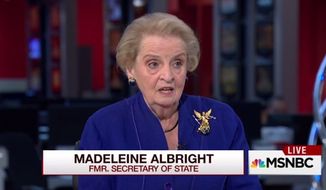 Former U.S. Secretary of State Madeleine Albright weighed in Monday on the email controversy surrounding Hillary Clinton, saying she wouldn&#x27;t have approved the use of a private email server for officials in her State Department. (MSNBC)