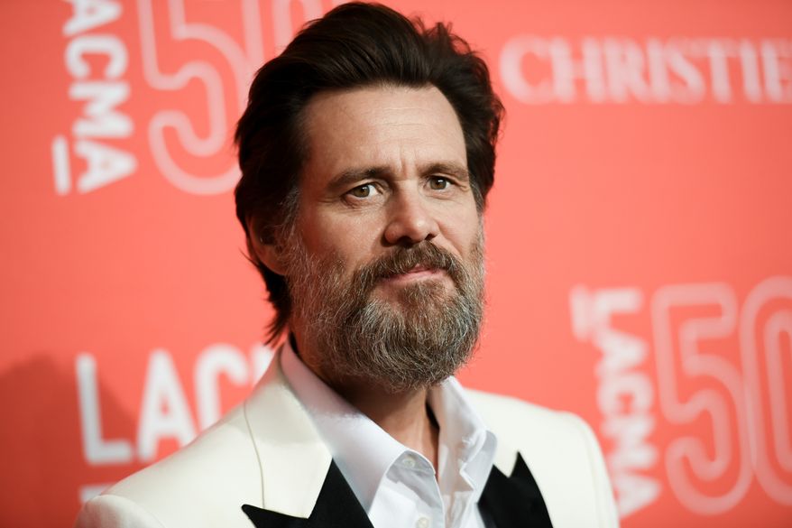 Jim Carrey arrives at the Los Angeles County Museum of Art's 50th anniversary gala in Los Angeles on April 18, 2015. (Richard Shotwell/Invision/Associated Press) **FILE**