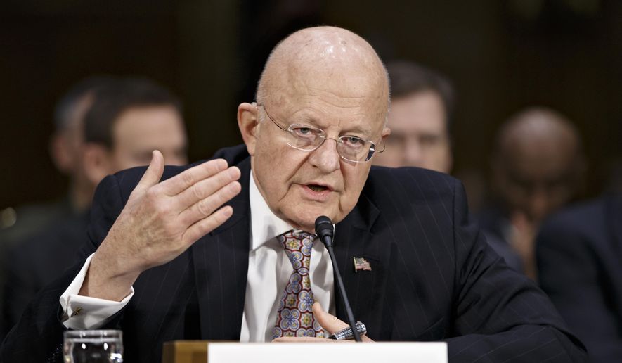 Director of National Intelligence James Clapper testifies on Capitol Hill in Washington, in this Feb. 26, 2015, file photo. (AP Photo/J. Scott Applewhite, File)