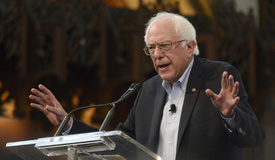 Democratic presidential candidate Sen. Bernie Sanders, I-Vt., speaks at the University of Chicago in Chicago, in this Sept. 28, 2015, file photo. (AP Photo/Paul Beaty) ** FILE **