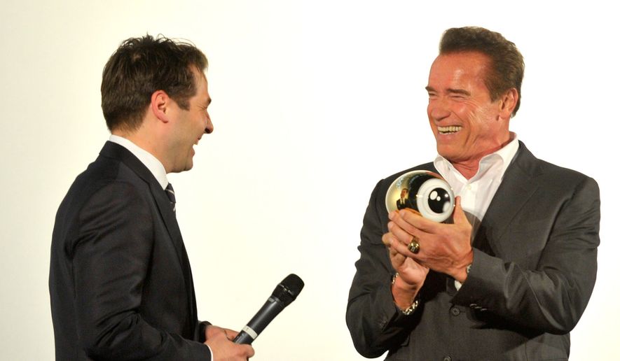 Arnold Schwarzenegger receives a Golden Icon Award at the Zurich International Film Festival.  (ZFF.com)