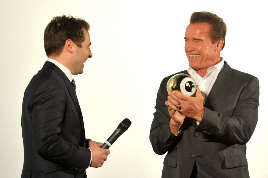 Arnold Schwarzenegger receives a Golden Icon Award at the Zurich International Film Festival.  (ZFF.com)