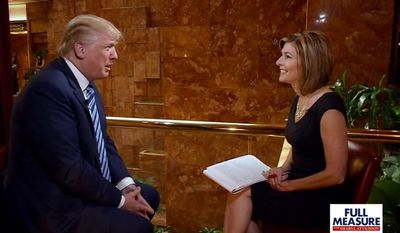 Sharyl Attkisson debuts Donald Trump on the debut of &quot;Full Measure,&quot; a new investigative news program from Sinclair Broadcasting.