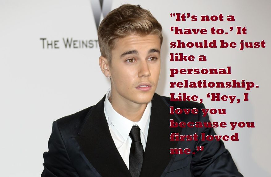 "It’s not a ‘have to.’ It should be just like a personal relationship. Like, ‘Hey, I love you because you first loved me.”
-Complex Magazine