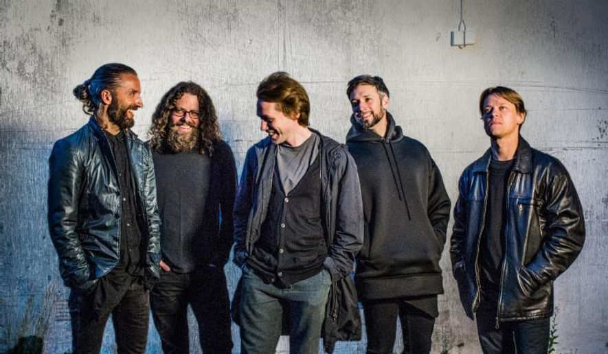 MEW band members, from left to right, Johan Wohlert, Nick Watts, Jonas Bjerre, Mads Wegner and Silas Utke Graae Jorgensen. (Tommy Jensen Bredesen)